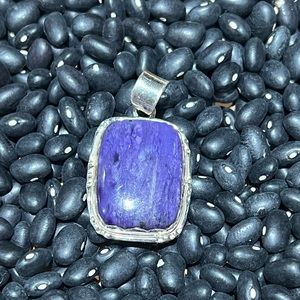 Sterling silver Charoite pendant